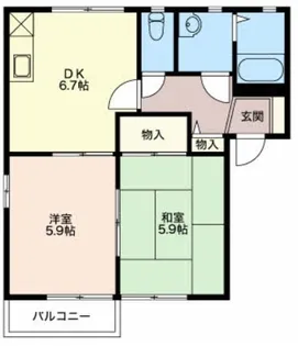 ラポール・カイト【1階】の間取り
