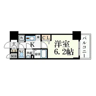 プレサンス北浜パレス【9階】の間取り