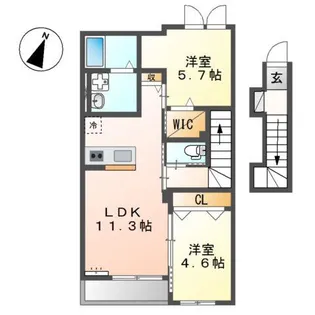 ヒルズEFIII【2階】の間取り