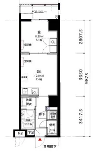 Evergreen【6階】の間取り