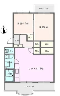 宮ノ脇マンション【3階】の間取り