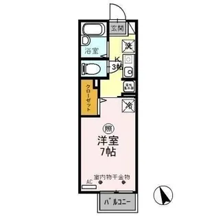 宇都宮テックハイツ B【2階】の間取り