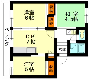 ジェンティーレ栃木 406号室【4階】の間取り