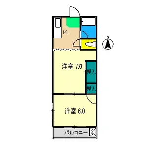 アゾノハイツ【2階】の間取り
