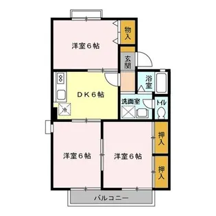 セジュール五井 C・D【2階】の間取り