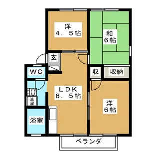 サンシティ上松【2階】の間取り