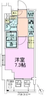 門前仲町レジデンス参番館【9階】の間取り