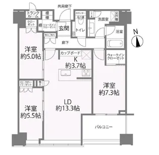 白金ザ・スカイEAST棟【41階】の間取り