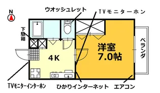 メゾンモナミ 家電付【1階】の間取り