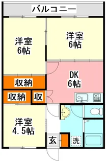 ピースフルハイツ【1階】の間取り