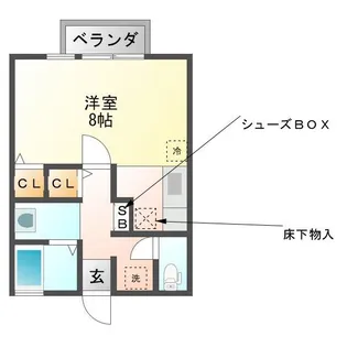 セジュール諫栄【1階】の間取り