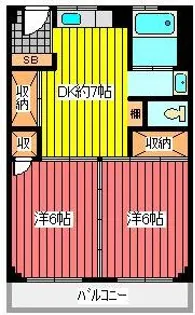 秀峰ビル【5階】の間取り