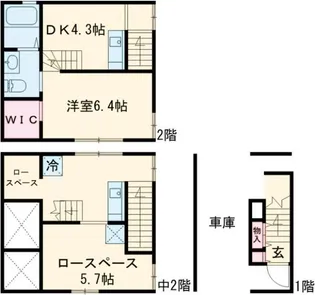 COMODO関屋【1階】の間取り