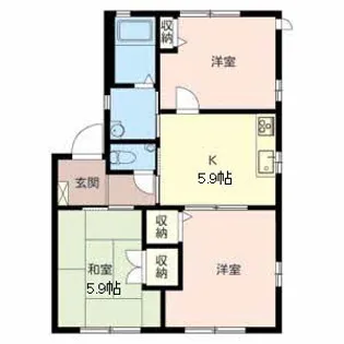 フォレストコート D【1階】の間取り