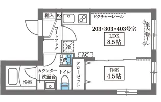 COCOCUBE大森西 東邦医大通り【3階】の間取り