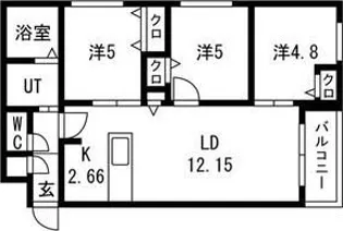 フィンガークロス【2階】の間取り