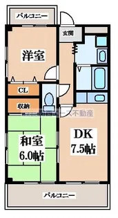 スタンドアップ忍ヶ丘【3階】の間取り