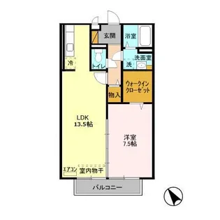 グリーンコート貝塚3号館【2階】の間取り