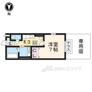サンライズ美園【1階】の間取り