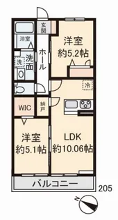 ハイムメゾン朝霞根岸台【2階】の間取り