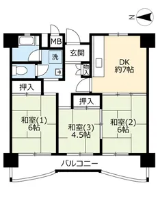 UR南港しらなみ【8階】の間取り