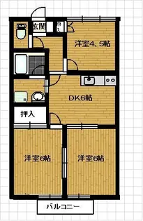 ウエストハイツ【1階】の間取り