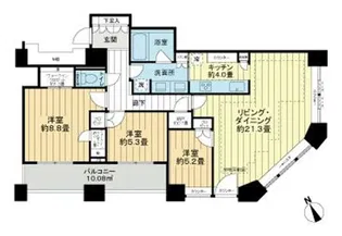 芝浦アイランド ケープタワー【11階】の間取り
