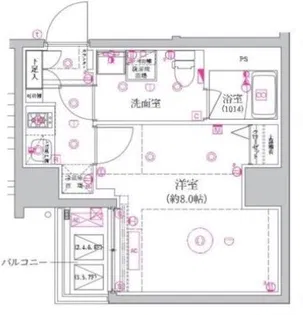 ベルシード森下II【8階】の間取り