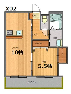 ソレイユII【1階】の間取り