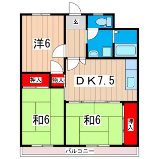 吉村マンション【1階】の間取り