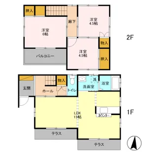 栃木県栃木市片柳町2【一戸建】の間取り
