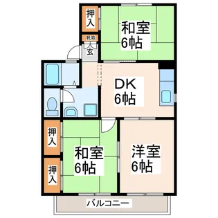セジュール京塚【2階】の間取り