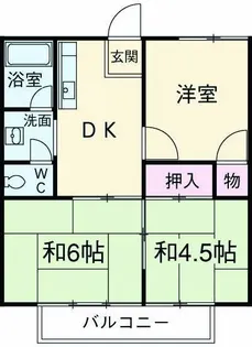 川本コーポ中屋敷【2階】の間取り