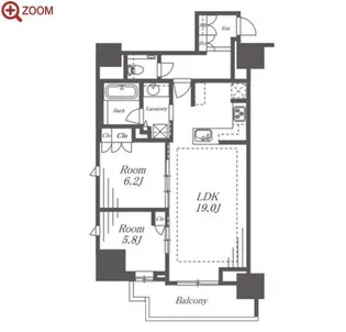 プラウドタワー名駅南【16階】の間取り