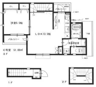 サクラハウス【3階】の間取り