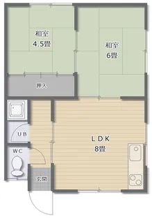 ソニック山の手【2階】の間取り