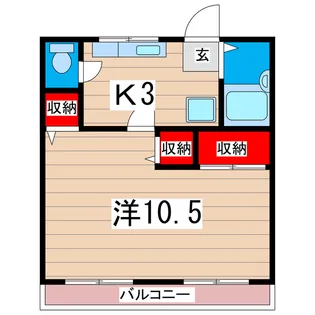 サニーヒルマンション【2階】の間取り
