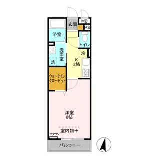 スカイメゾン草加【1階】の間取り