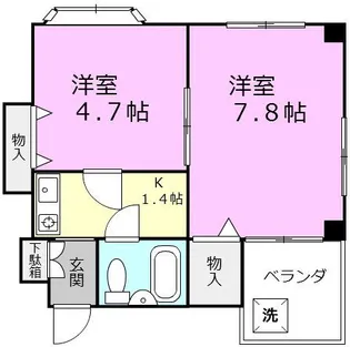 ロイヤルコーポ琴の浦【3階】の間取り