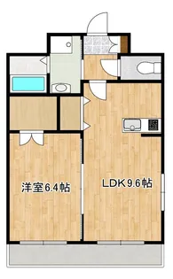 リベルテ御領【4階】の間取り