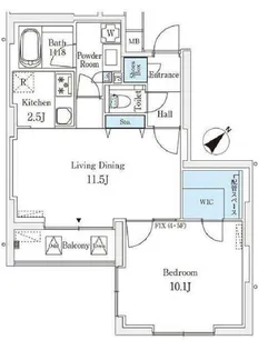 ロイジェント銀座【11階】の間取り