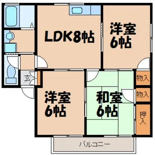サニーコートA【2階】の間取り