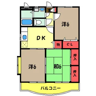 千葉県四街道市鹿渡【マンション】の間取り