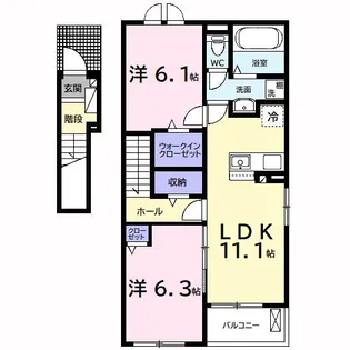 アルタハイムA【2階】の間取り
