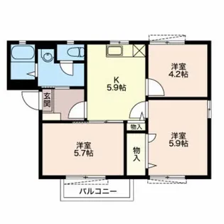 エトワールソシア【2階】の間取り