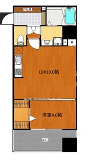 大阪府大阪市中央区十二軒町【マンション】の間取り
