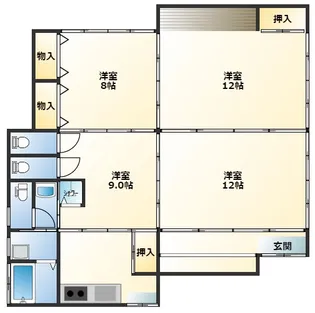 宮崎県都城市丸谷町【一戸建】の間取り