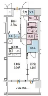 スプランディッド梅田グランノース【7階】の間取り