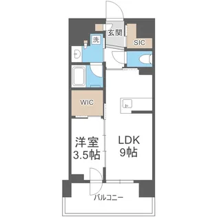 1LDKの間取り画像
