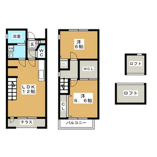 岐阜県揖斐郡揖斐川町北方【一戸建】の間取り